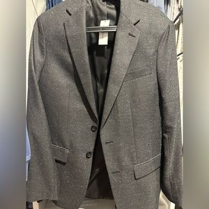 Banana Republic slim-fir Dark Charcoal Donegal Blazer